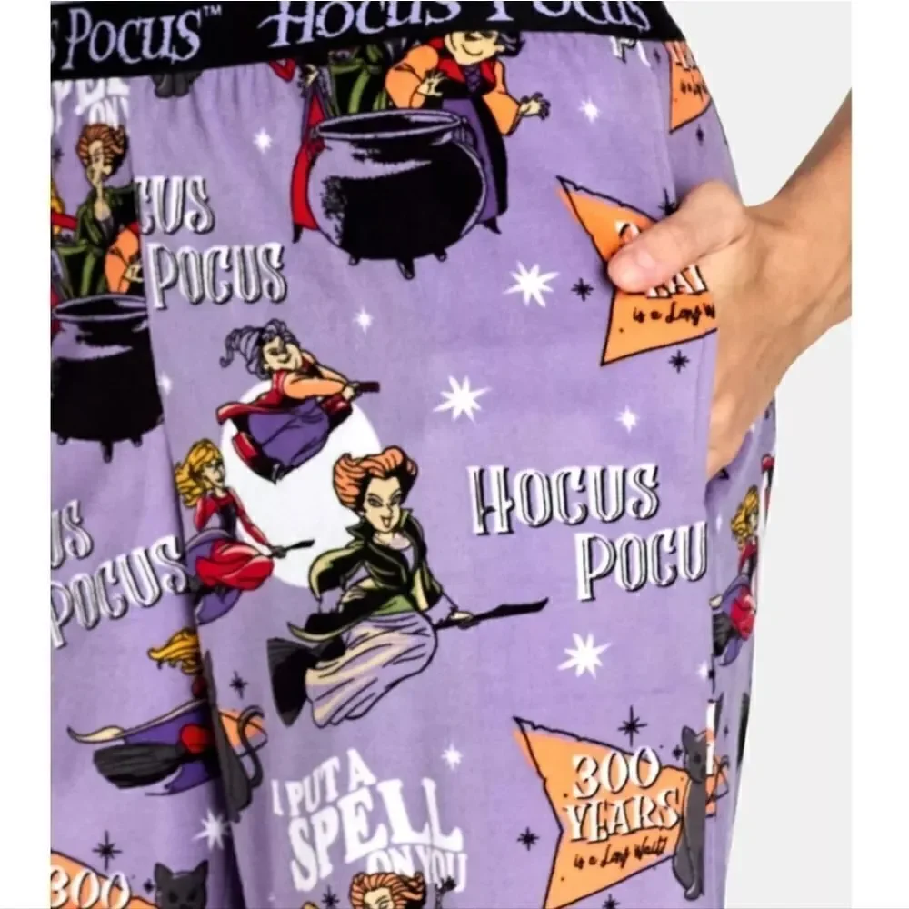 Disney Hocus Pocus Womens Halloween Sleep Pant With Pockets Purple, 2XL, 3XL